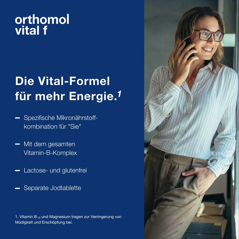 shopapotheke Orthomol Vital f für Frauen - bei Müdigkeit - mit B-Vitaminen Omega-3 Magnesium - Granulat/Tabletten/Kapseln - Grapefruit-Geschmack Fabrikverkauf