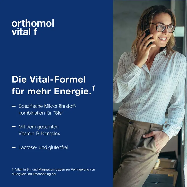 shopapotheke Orthomol Vital f - Mikronährstoffe für Frauen - bei Müdigkeit und Erschöpfung - mit B-Vitaminen Omega-3 und Magnesium - Trinkampullen/Kaps Großer Ausverkauf