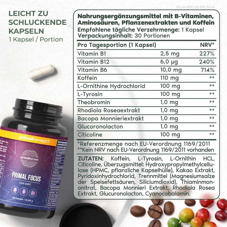 shopapotheke Primal Focus Kogni Boost von Primal Harvest® Heißer Verkauf
