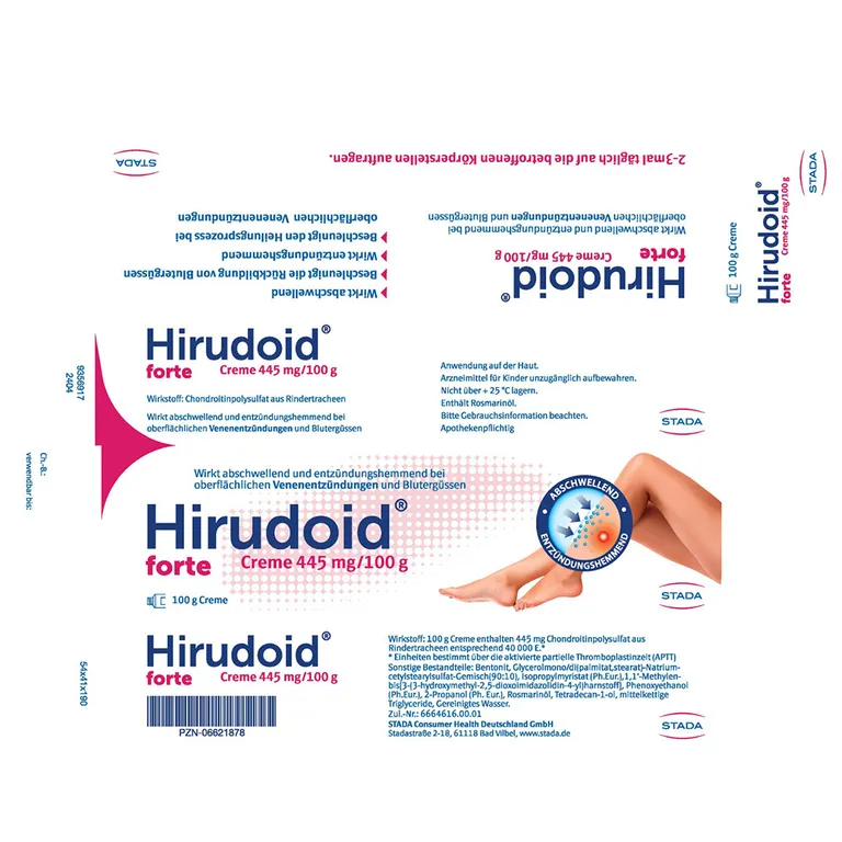 shopapotheke Hirudoid® FORTE Creme bei Venenentzündungen und Blutergüssen Vierteljährliche Förderung