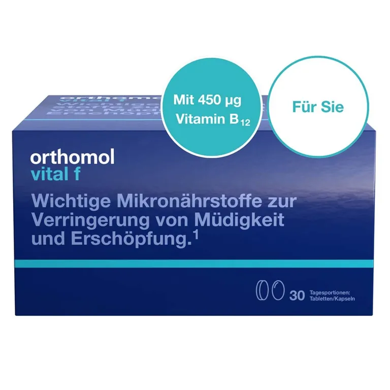 shopapotheke Orthomol Vital f - Mikronährstoffe für Frauen - bei Müdigkeit und Erschöpfung - mit B-Vitaminen Omega-3 Magnesium - Tabletten/Kapseln Super Rabatt