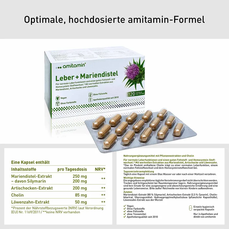 shopapotheke amitamin® Leber + Mariendistel Schlussverkauf