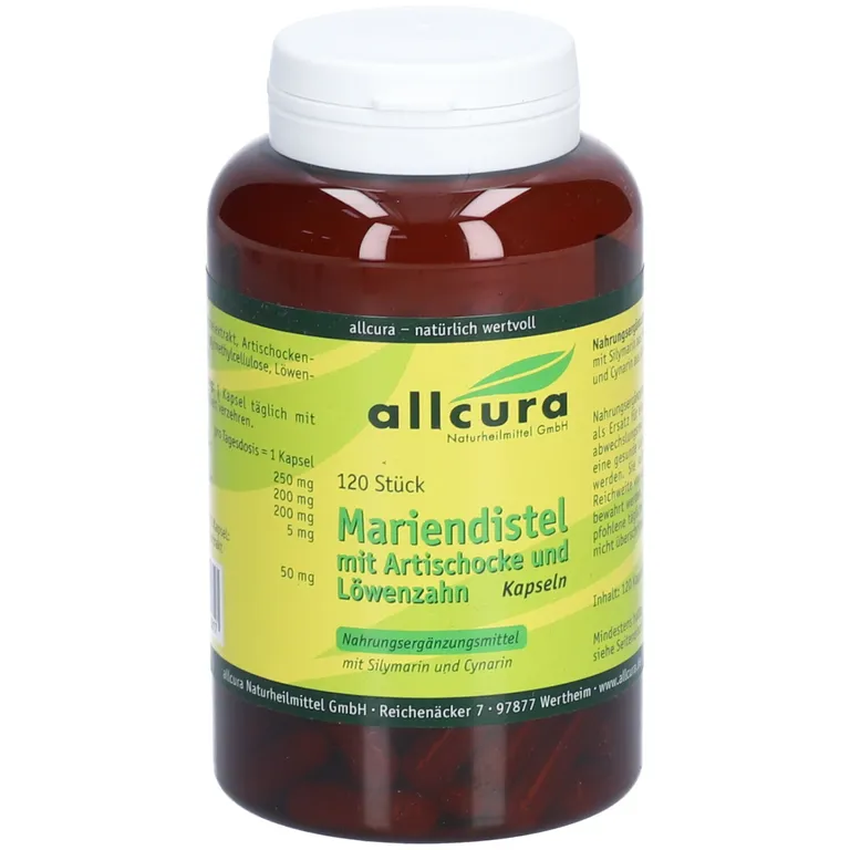 shopapotheke allcura Mariendistel mit Artischocke und Löwenzahn Fabrikpreis