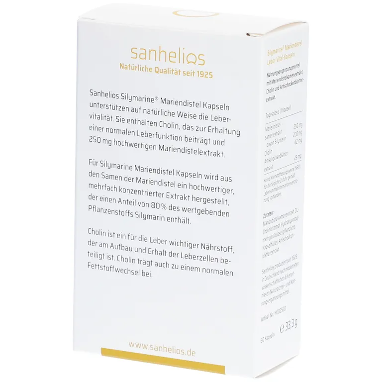 shopapotheke sanhelios® Silymarine® Leberschutz zollfrei