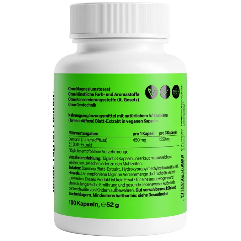 shopapotheke ZeinPharma® Damiana Kapseln 450 mg Blattextrakt Letzter Tag