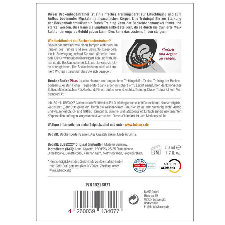 shopapotheke LUBEXXX® BeckenBodenPlus Trainingshilfe-Set Fabrikladen