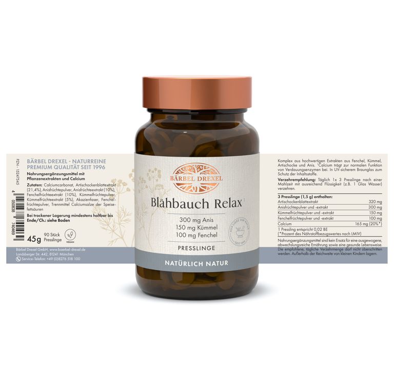 shopapotheke Bärbel Drexel Blähbauch Relax mit Kümmel Presslinge Jubiläumsangebot