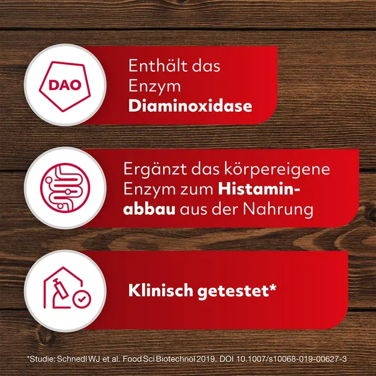 shopapotheke DAOSiN® Tabletten zur Ergänzung des körpereigenen DAO-Enzyms zum Histaminabbau aus der Nahrung Kostenlose Rückgabe