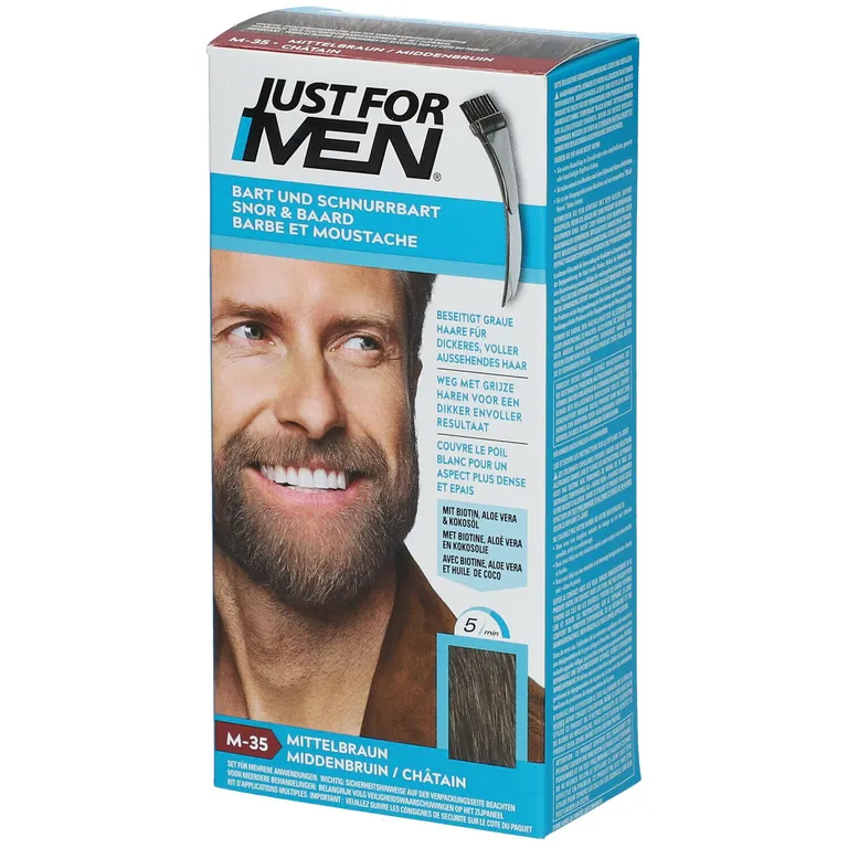 shopapotheke JUST FOR MEN® Pflege-Brush-In-Color-Gel mittelbraun
