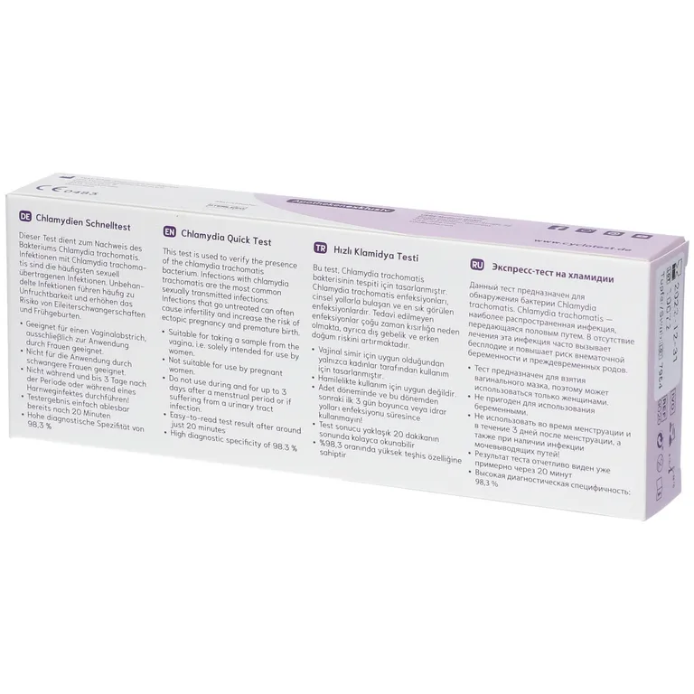shopapotheke cyclotest® Chlamydien-Schnelltest Kostenloser Versand international