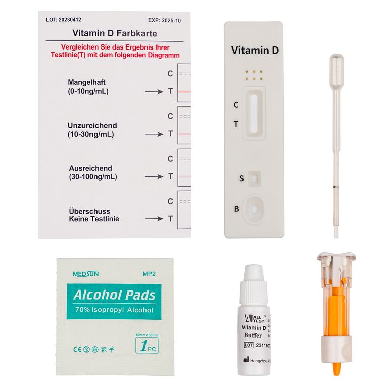 shopapotheke David Vitamin D Testkit 0-100 ng/mL mit Farbkarte In vitro Verkauf