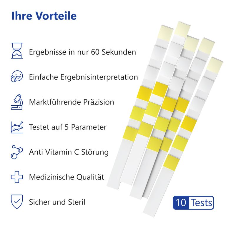 shopapotheke LuxmedIQ Urin Teststreifen für 5 Parameter - Blasen- & Harnwegsentzündungen Zeitlich begrenztes Angebot