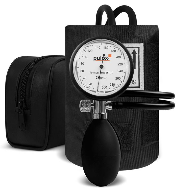 shopapotheke Pulox Manuelles Blutdruckmessgerät - Aneroid Doppelschlauch-Sphygmomanometer VIP-Rabatte