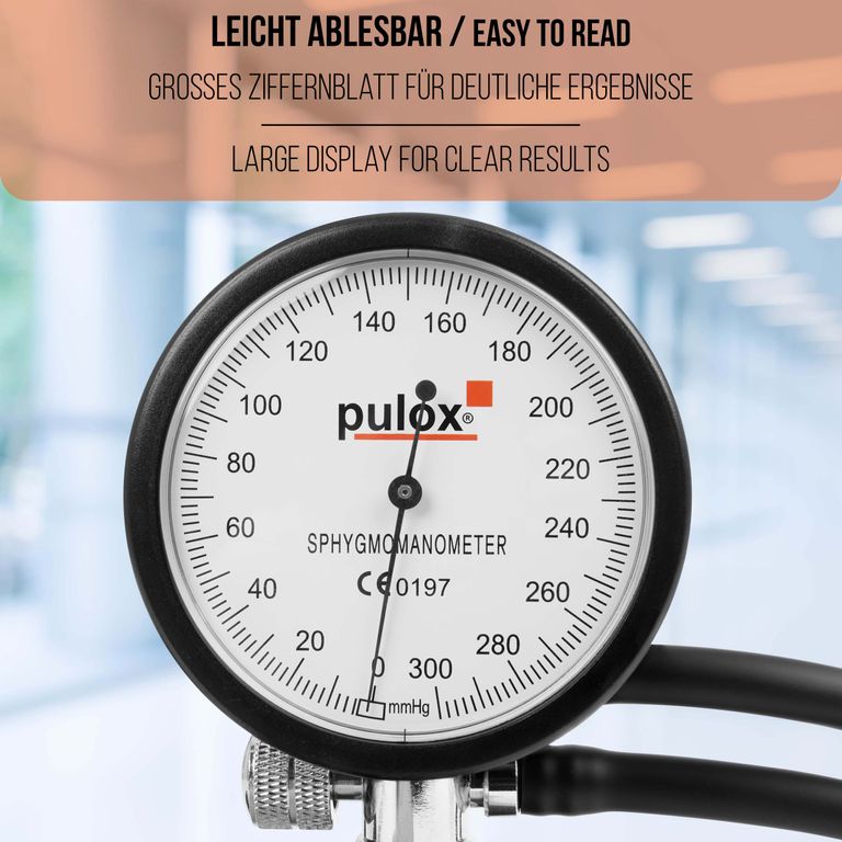 shopapotheke Pulox Manuelles Blutdruckmessgerät - Aneroid Doppelschlauch-Sphygmomanometer VIP-Rabatte