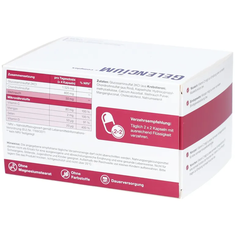 shopapotheke GELENCIUM® Glucosamin Chondroitin hochdosiert mit Vitamin C Bis zu 55% Rabatt