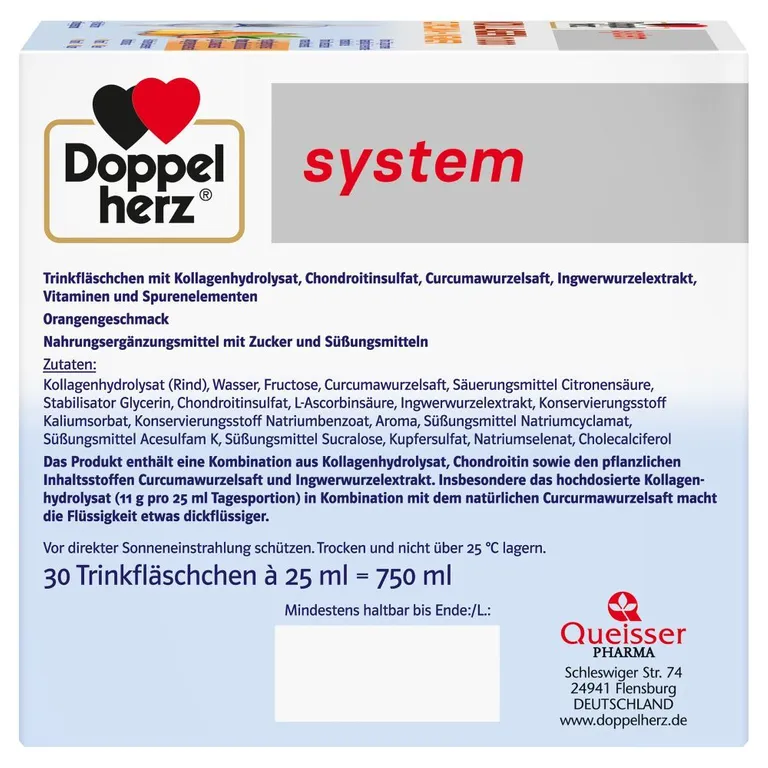 shopapotheke Doppelherz® system KOLLAGEN 11.000 CURCUMA + INGWER Begrenztes Angebot