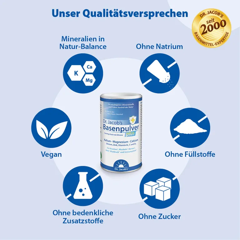 shopapotheke Dr. Jacob's Basenpulver plus Basen-Citrat-Mineralstoffe Kalium Magnesium Calcium Online Shopping