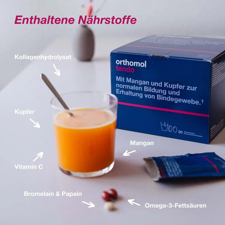 shopapotheke Orthomol Tendo - für normale Bildung und Erhalt von Bindegewebe - Mikronährstoffe Mangan und Kupfer - Granulat/Tablette/Kapseln Exklusive Angebote