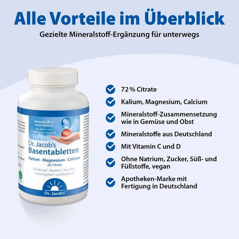shopapotheke Dr. Jacob's Basentabletten Basen-Citrat-Mineralstoffe Kalium Magnesium Calcium Saisonale Angebote