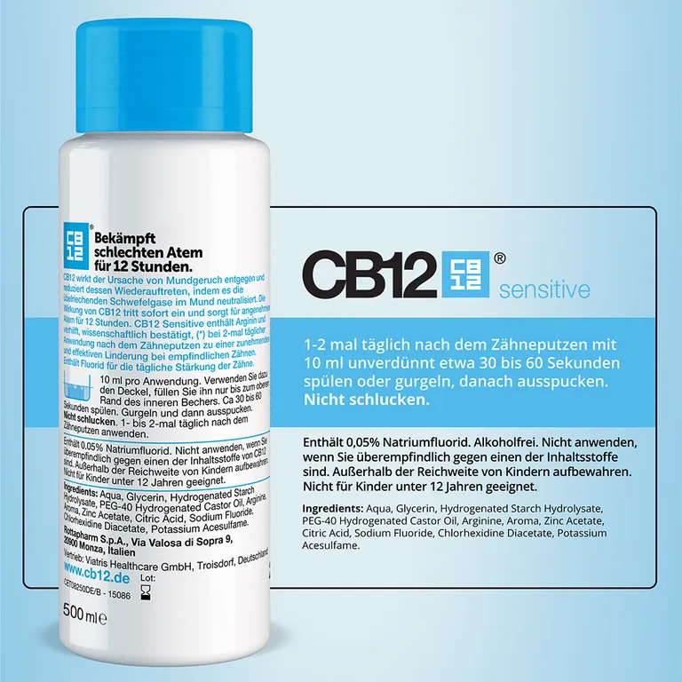 shopapotheke CB12 Sensitive Mundspülung: Mundwasser mit Zinkacetat & Chlorhexidin Bis zu 55% Rabatt