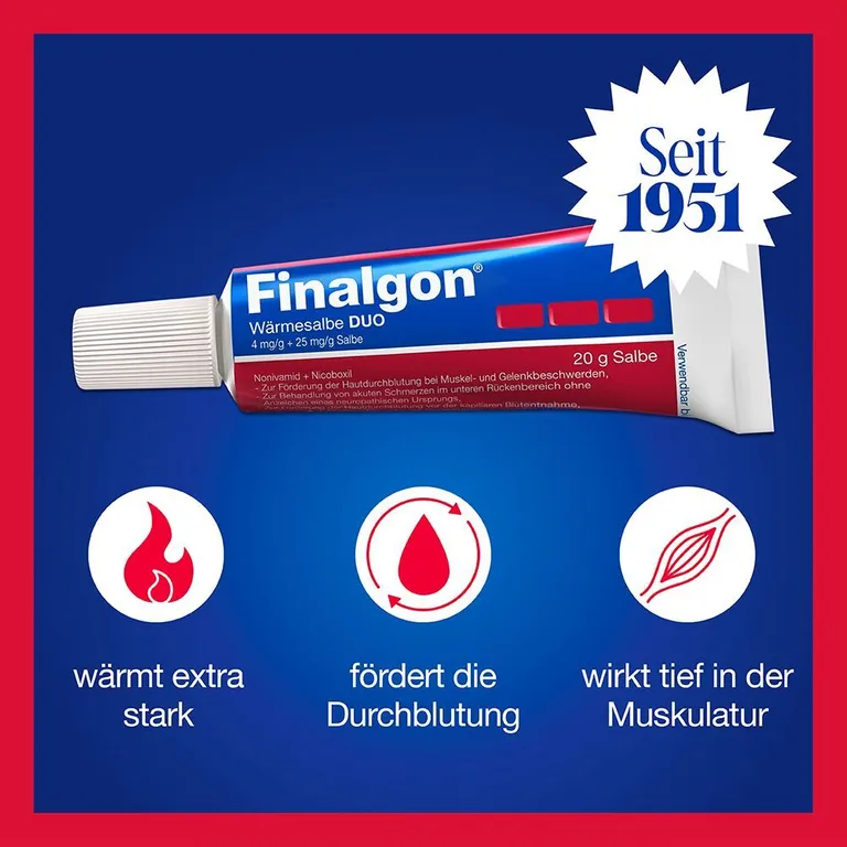 shopapotheke Finalgon® Wärmesalbe DUO Schmerzsalbe gegen Rückenschmerzen und Nackenverspannungen zollfrei