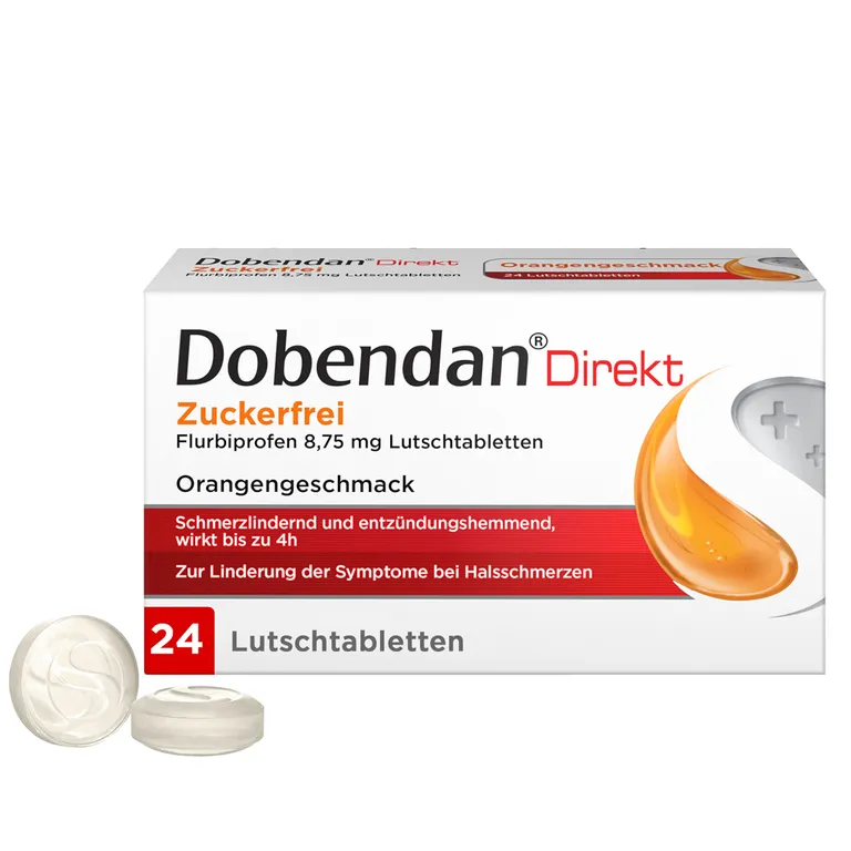 shopapotheke Dobendan Direkt Zuckerfrei Lutschtabletten - Halstabletten gegen Halsschmerzen - Jetzt 10% mit dem Code "reckitt10" sparen*