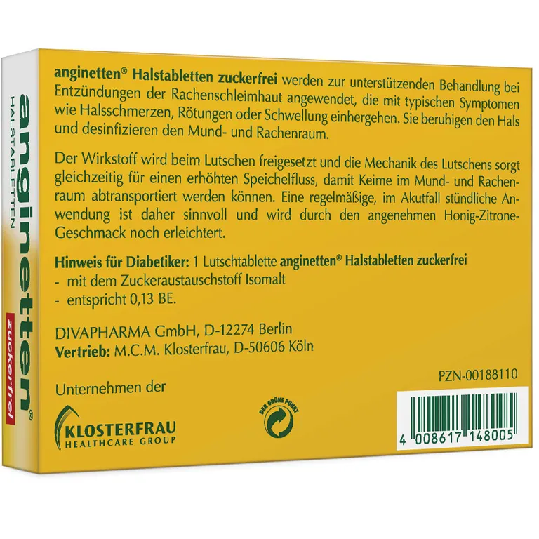 shopapotheke anginetten® Halstabletten zuckerfrei Online