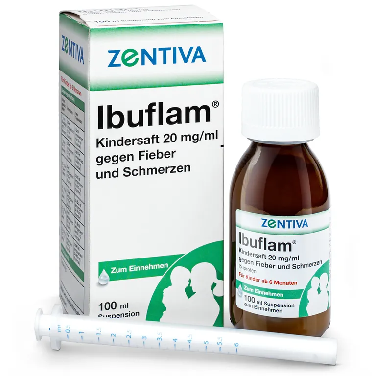 shopapotheke Ibuflam® Kindersaft 20 mg/ml bei Fieber und leichten bis mäßig starken Schmerzen
