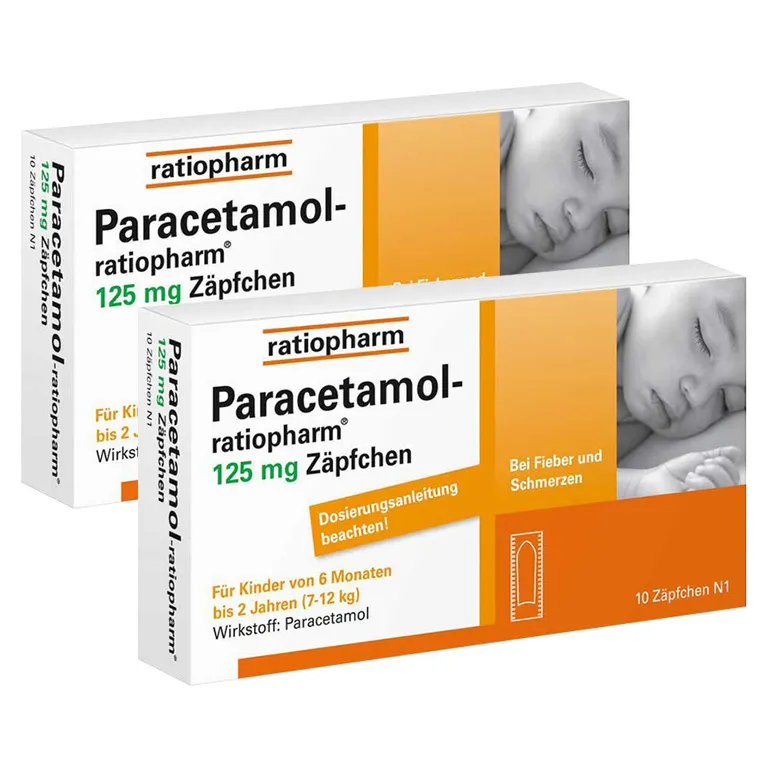 shopapotheke Paracetamol-ratiopharm® 125 mg Zäpfchen