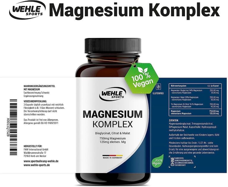 shopapotheke Wehle Magnesium Komplex Bisglycinat Malat Citrat Große Rabatte