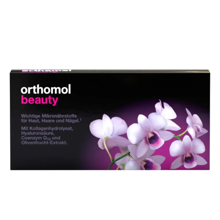 shopapotheke Orthomol Beauty für Frauen - für Haut Haare und Nägel mit Hyaluronsäure Kollagen und Coenzym Q10 - Trinkampullen