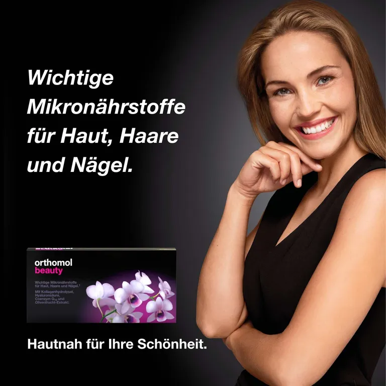 shopapotheke Orthomol Beauty für Frauen - für Haut Haare und Nägel mit Hyaluronsäure Kollagen und Coenzym Q10 - Trinkampullen Begrenzte Freigabe