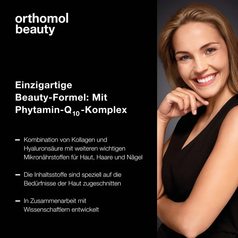 shopapotheke Orthomol Beauty für Frauen - für Haut Haare und Nägel mit Hyaluronsäure Kollagen und Coenzym Q10 - Trinkampullen Begrenzte Freigabe