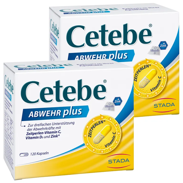 shopapotheke Cetebe® ABWEHR plus mit Vitamin C Vitamin D3 und Zink