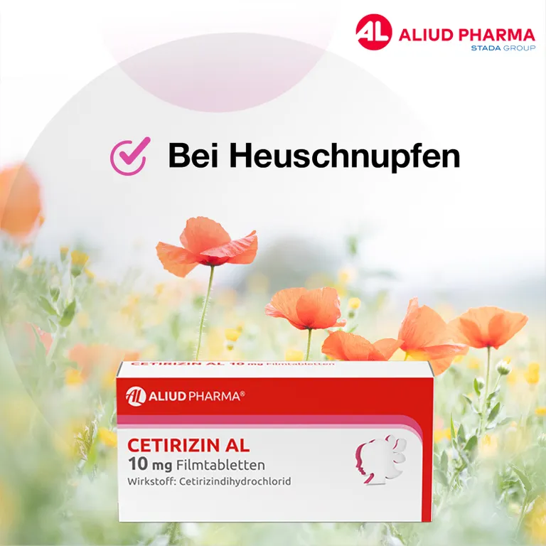 shopapotheke Cetirizin AL 10 mg Filmtabletten bei Heuschnupfen Limitierter Zeitrabatt
