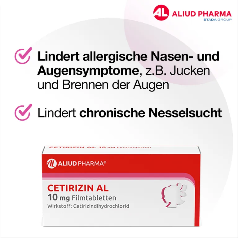 shopapotheke Cetirizin AL 10 mg Filmtabletten bei Heuschnupfen Limitierter Zeitrabatt