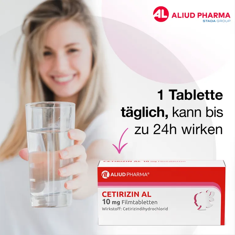 shopapotheke Cetirizin AL 10 mg Filmtabletten bei Heuschnupfen Limitierter Zeitrabatt