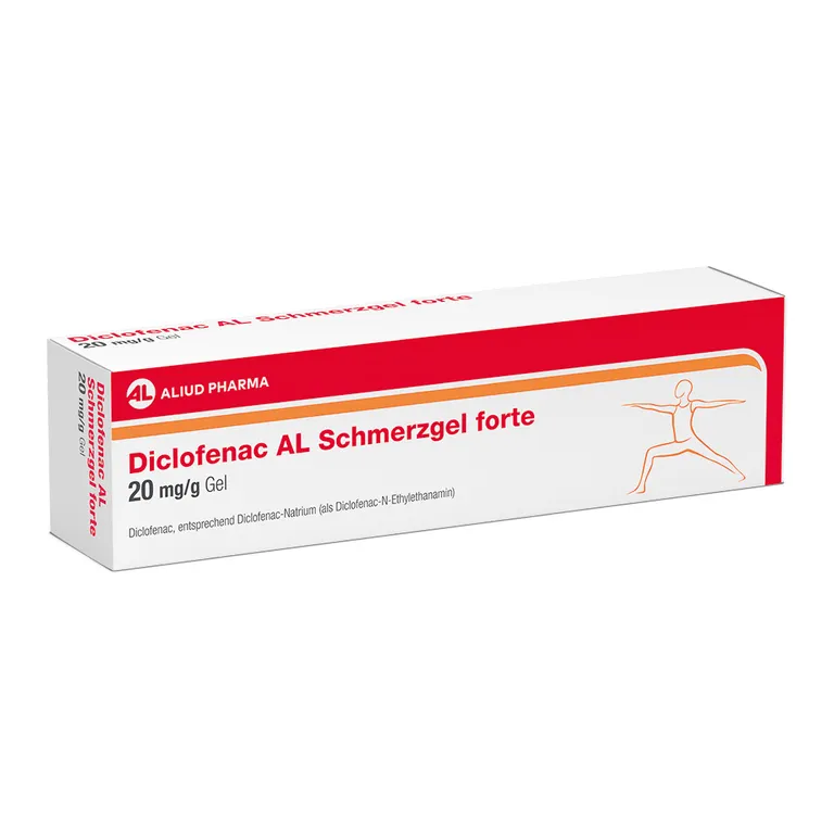 shopapotheke Diclofenac AL Schmerzgel forte 20 mg / g bei akutem Bewegungsschmerz nach stumpfem Trauma Fabrik Onlineshop