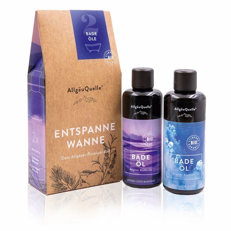 shopapotheke AllgäuQuelle Bio Badeöl-Set mit ätherische-Öle BIO-Badezusatz Bade-Essenz