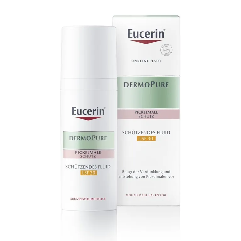 shopapotheke Eucerin® DERMOPURE Schützendes Fluid LSF 30 – Beugt der Verdunkelung von Pickelmalen und Unreinheiten vor & mattiert - Jetzt 20% sparen mit Code "eucerin20"