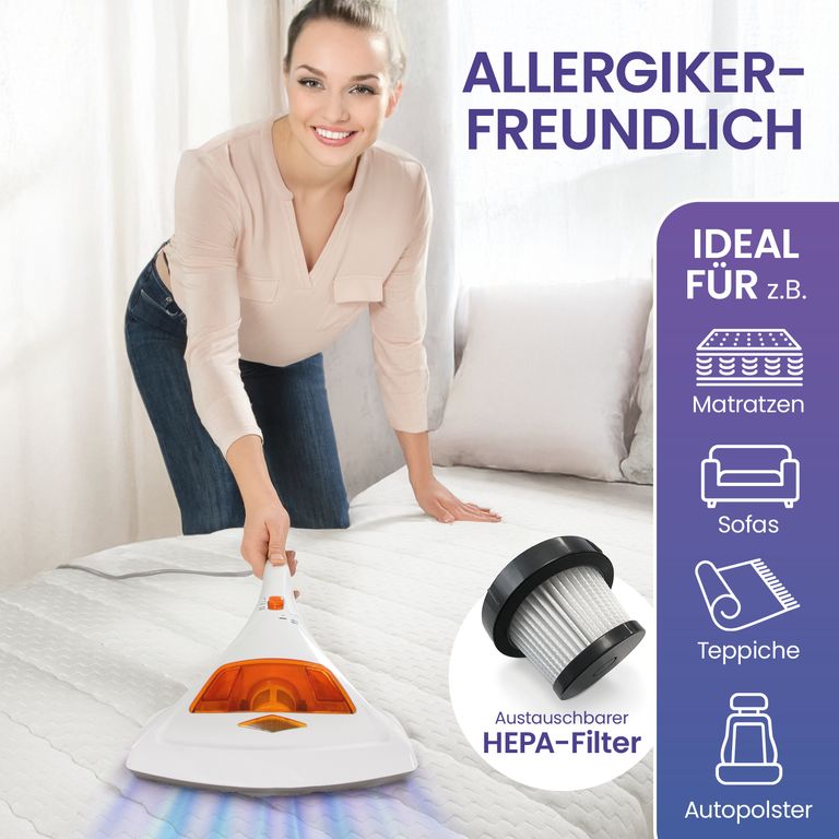 shopapotheke aktimeo Milben-Handstaubsauger mit UV-C Licht Top Angebot