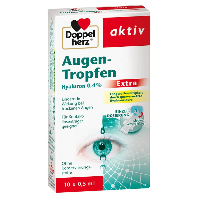 shopapotheke Doppelherz® Augentropfen Hyaluron 0 4 % Extra Kostenloser Versand international