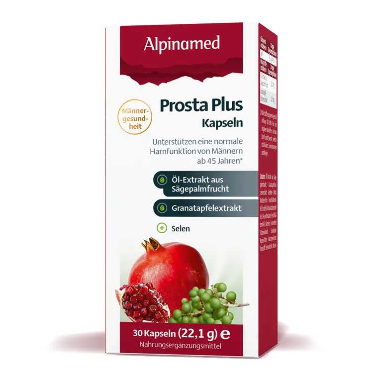 shopapotheke Alpinamed® Prosta Plus Kapseln unterstützen eine normale Harnfunktion von Männern *