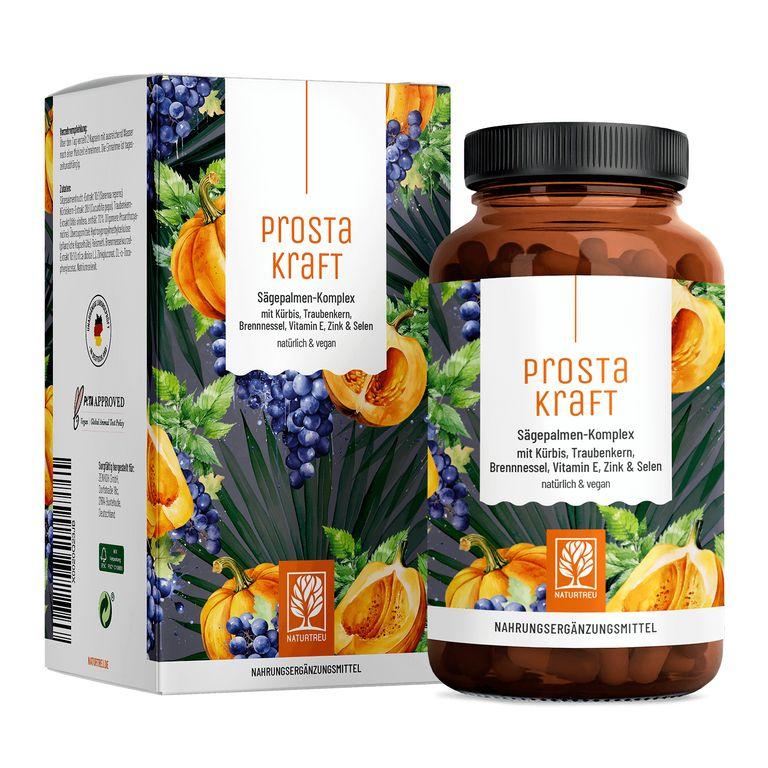 shopapotheke NATURTREU - PROSTAKRAFT - Prostata Kapseln hochdosiert - Sägepalme- Kürbis- & Traubenkern-Extrakt