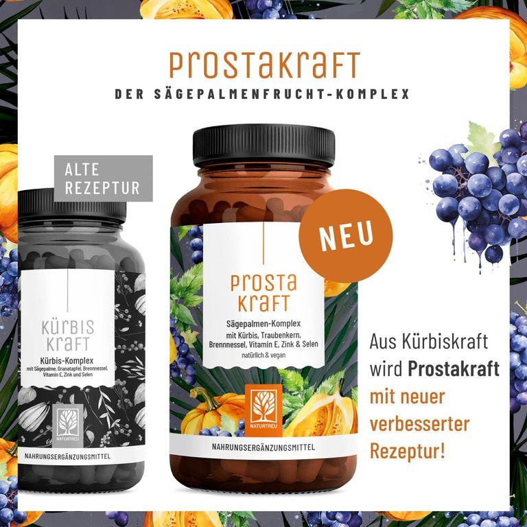 shopapotheke NATURTREU - PROSTAKRAFT - Prostata Kapseln hochdosiert - Sägepalme- Kürbis- & Traubenkern-Extrakt Rabatt
