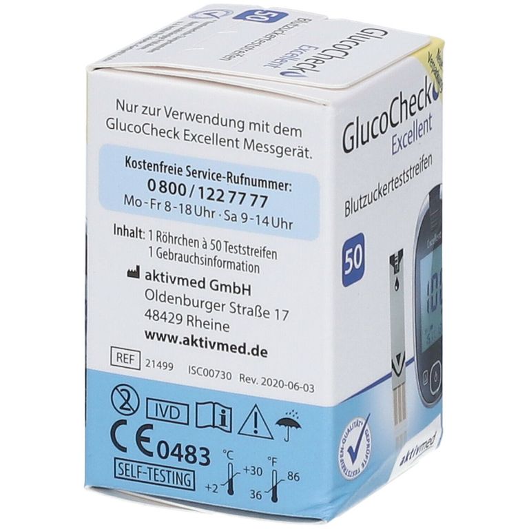 shopapotheke GlucoCheck Excellent Teststreifen Kauf eins, bekomm eins gratis