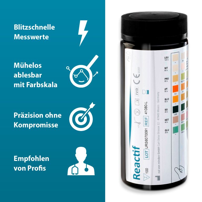 shopapotheke Reactif Gesundheitstest - Urin Teststreifen für 8 Parameter VIP-Rabatte