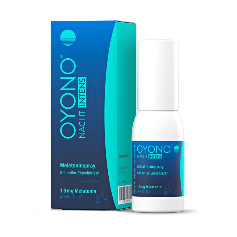 shopapotheke OYONO® NACHT INTENS Melatoninspray - 1 9 mg Melatonin - Jetzt 10% mit dem Code klosterfrau2025 sparen* 50% Rabatt für begrenzte Zeit